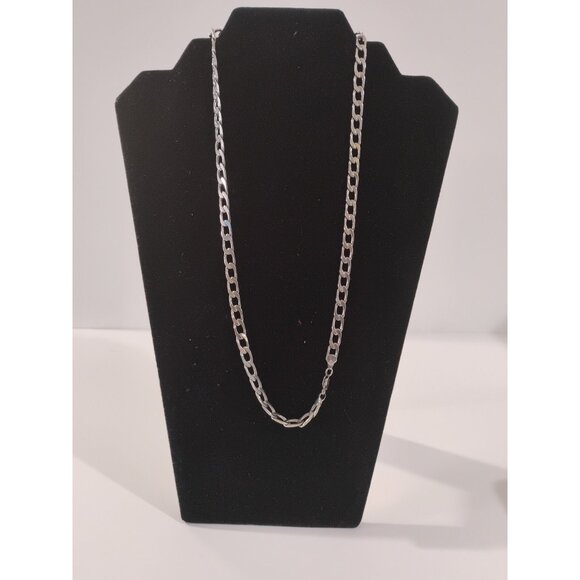 Sterling Silver 925 Flat Chain Necklace 24” ( 1.6mm) -3.33 gr - Picture 10 of 16
